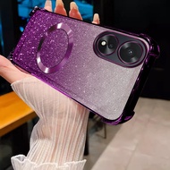 Ốp lưng OPPO A18 4G A38 4G A58 4G A78 4G vỏ điện thoại toàn dải chống va chạm viền vàng mềm sáng bón