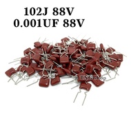 C Mylar Pack Of 10 102J 88V 0.001UF 88V Capacitor Leg Width 5mm.