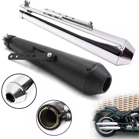 Universal Motorcycle Exhaust Muffler Retro Vintage Classic Electroplating Escap Moto for cg125 sr400
