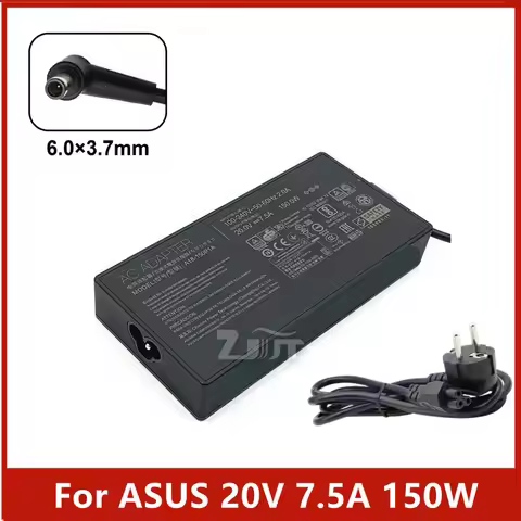 20V 7.5A 150W 6.0X3.7mm AC Laptop Power Adapter Charger For Asus TUF FX505D FX505DT FX505DU ROG Stri
