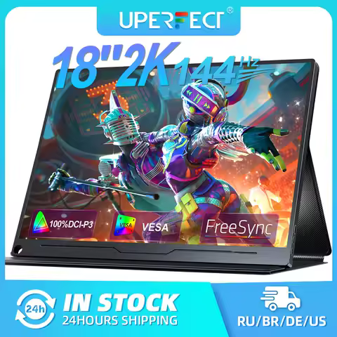UPERFECT 2K 144Hz Portable Gaming Monitor 18" 2560x1600 QHD 100% DCI-P3 FreeSync HDR Laptop External