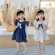 [1-7 Years] Kids Dress Baby Girl Baju Budak Perempuan Korea College Style Princess Dresses