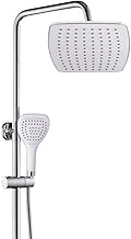 Square White High Pressure Big Rainfall Handhead Bathroom Top Set With 3 Functions Handheld Shower Head Commemoration Day