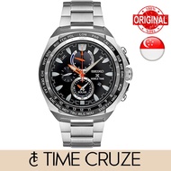 [Time Cruze] Seiko SSC487 Prospex Solar World Time Chronograph Power Reserve Stainless Steel Men Watch SSC487P1 SSC487P
