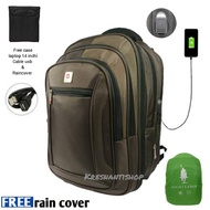 Men's laptop backpack classic 18 inch USB port
