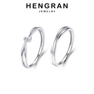 Hengran Jewelry Italy Silver 925 Couple Pasangan Perak Cincin Ring Adjustable For Korean Accessories