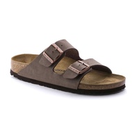 BIRKEN Arizona Double-button slippers-warna kopi lilin minyak | Classic Vintage Essential Outdoor S