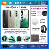 [NEW] REDMI 15 5G 16(8+8)GB + 256GB | Snapdragon® 6s Gen 3 | 7000 mAh 33W Fast Charging | Redmi 14C 
