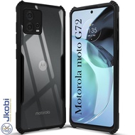 for Motorola Moto G72 MOTO G 72 MotoG72 Transparent Acrylic Anti Fall Resistant Casing Soft TPU Edge