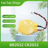 Panasonic Coin Battery BR2032 3V high temperature button battery with plug -30℃ to 80℃  CR2032 butto