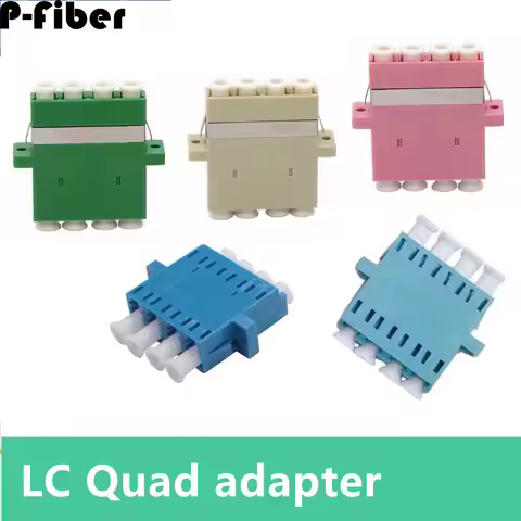 optical fiber adapter 10pcs LC Quad flange coupler SM MM OM1 OM2 OM3 OM4 connector 4 ports LCAPC goo