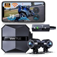 [เป็นทางการ]กล้องติดหน้าและหลังรถจักรยานยนต์ Vantrue F1 4K กล้องติดมอเตอร์ไซค์ 4K + 1080P GPS กันน้ำ