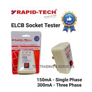 🔥Ready Stock🔥 13AMP ELCB RCD & Socket Tester 150mA 300mA (1 PHASE / 3PHASE) Testing ELCB RCD Trips T