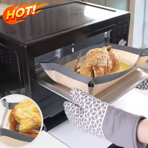 Snap-lock Silicone Baking Mat-non-stick Oven Liner With Heat Resistant & Leakproof Design, Reusable 