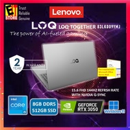 Lenovo LOQ AI GAMING LAPTOP (I5-12450HX /8GB/512GB/RTX3050 6GB/15.6" FHD 144HZ/OFF HOME 2024/W11/BAG