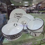 需訂購🌈韓國Corelle Snoopy 黑白系列 2人晚餐8件裝