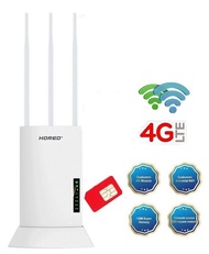 4G Outdoor Wireless Router 3 เสา เร้าเตอร์ใส่ชิมปล่อย Wifi สัญญาณแรง Indoor&amp;Outdoor High-Performance Industrial Grade