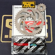 SUZUKI Gear Set Chain Gear Package/ Thunder 125 Choho 45T 14T 428 - 120L