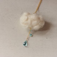 土耳其藍施華洛世奇水晶雨滴項鍊