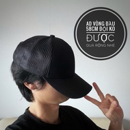 [60-64cm] BIGSIZE baseball cap, plain black mesh, high quality, made in VietNam
