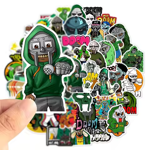 50Pcs MF DOOM Graffiti Stickers Water Bottle Laptop Phone Bicycle Luggage Case Skateboard Children A