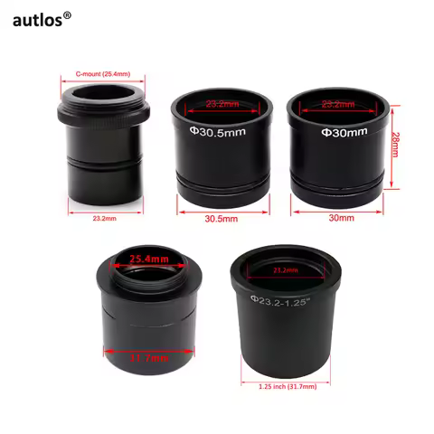 Microscope Adapter Ring C-mount to 23.2mm 30mm 30.5mm 1.25 Inch to C mount Telescope Adapter for Mic
