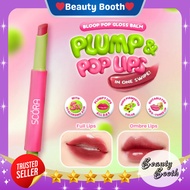 SCORA Melting Glossy Lipbalm 2gr | Bloop Pop Gloss Balm 2 Gr Plump Lips Maple Drizzle/ Strawberry Mo