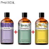 [100ML x 3bottles] PHATOIL Chamomile Lavender Eucalyptus essential oil blend Repellent Boost Immunit