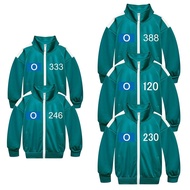 Squid Game Costume Baby Boys Girls Jacket 388 246 230 333 120 Kids Clothes Spring Autumn Fashion Jac