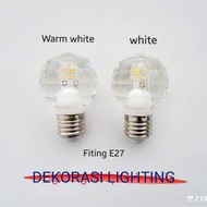 H188 5 WATT LED ROUND CRYSTAL BULB LAMP WITH LUXURY E27 FITTING