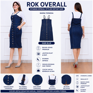 2 Overall Jumpsuit Wanita Lilly Jeans Tebal Stretch. Rok Pendek Wanita Overall. Rok Overall Span