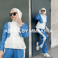 ￼Mmaayra - AZURA BY MMAAYRA - Oneset sweater crowneck dan kulot terbaru bahan kaos dan jean west out