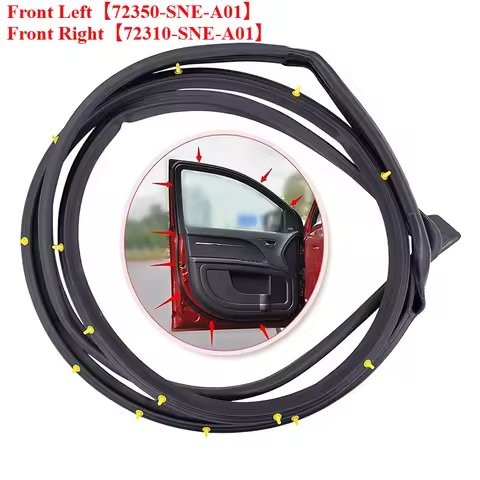 Front Left & Right Door Weatherstrip Moulding Rubber Seal For Honda Civic Sedan 2006-2011 Seals 7235