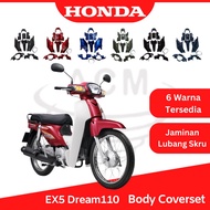 HONDA EX5 Dream 110 Carburetor Full Body Cover Set Color Parts Coverset Kaver Caver Bodyset- Biru Blue Merah Red