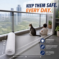 Balcony Safety Net PVC Plastic Mesh Anti Falling Cat Pet Netting Pagar Tingkap Railing