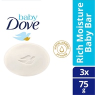 [TRIPLE VALUE PACK] Baby Dove Bar Soap Rich Moisture 75g for Dry Skin