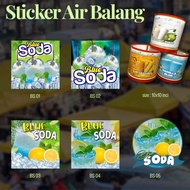 Sticker PVC AIR BALANG - Kedap Air, Tahan Lama, Menawan Boleh custom pelbagai design. Tempah sekaran