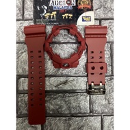 BNB CUSTOM GA700 MERAH HITAM + BUCKLE JAPAN + 2 PCS SPRING BAR FOR ORIGINAL GSHOCK