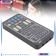 HECCEH I9 Voice Changer Set, 8 Voice 16 Modes Recording Mini Sound Card, Portable LED Lights USB Rec