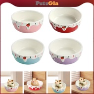 PETSOLA Ceramic Hamster Food Bowl Small Animals Food Water Bowl Stable Food Dish for Chinchilla Squi