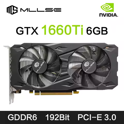 MLLSE Graphics Card GTX 1660Ti 6GB Placa De Video X-GAME NVIDIA GPU GDDR6 192bit 8Pin PCI-E 3.0x16 g