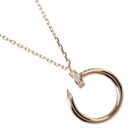 【日本直送】カルティエ CARTIER ジュストアンクル ネックレス K18PG × ダイヤモンド 約5.66g レディース【中古】