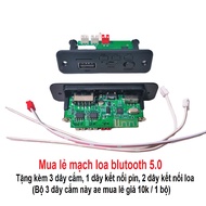 Mạch + loa bluetooth 2 kênh 2 x 5W. Chạy pin 3.7V Sạc usb 5V. Chất âm hay bass khỏe tiếng hát trong