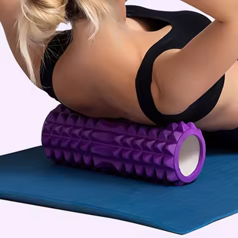 30cm Yoga Column Foam Fitness Muscle Training Pilates Sports Massage Foam Roller Grid Trigger Point 