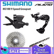 Shimano Alivio M3100 Groupset 9 Speed MTB M3100 Rear Derailleur Shifter Cassette HG400 11-34T Casset