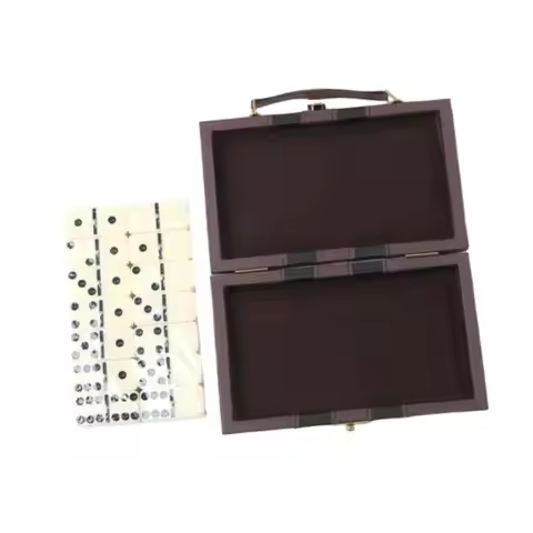 Double Six Dominoes Set, Fun and Engaging Table Game, Family 28 Dominoes in Portable Case for Entert