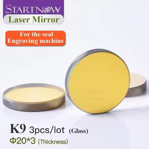 Startnow 3pcs/lot 20mm K9 Glass CO2 Laser Reflective Mirrors With Gold-Plated Reflector Lens For Las