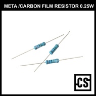 100PCS/LOT Metal Film Resistor 0.25W 1% 330 560 820 910 1k 1.3K 2.2K 2.7K 4.7K 5.6K 7.5K 10K 56K 68K