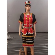 BASIC SET BAJU SKIRT SELAMPAI BIDAYUH TRADISIONAL ETNIK