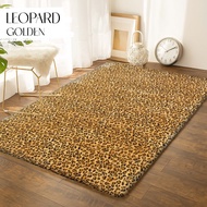 FUR CARPET FOAM CARPET 140x200 GOLDEN LEOPARD SOFT AND SMOOTH